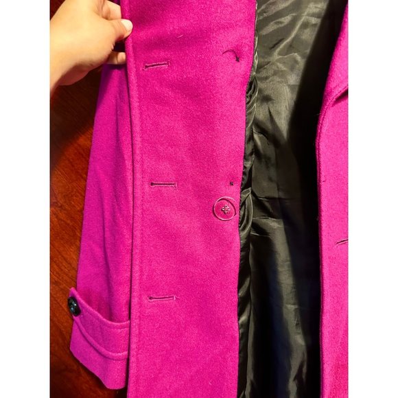 Anne Klein Fuchsia Trench Coat Size Small - Picture 6 of 14